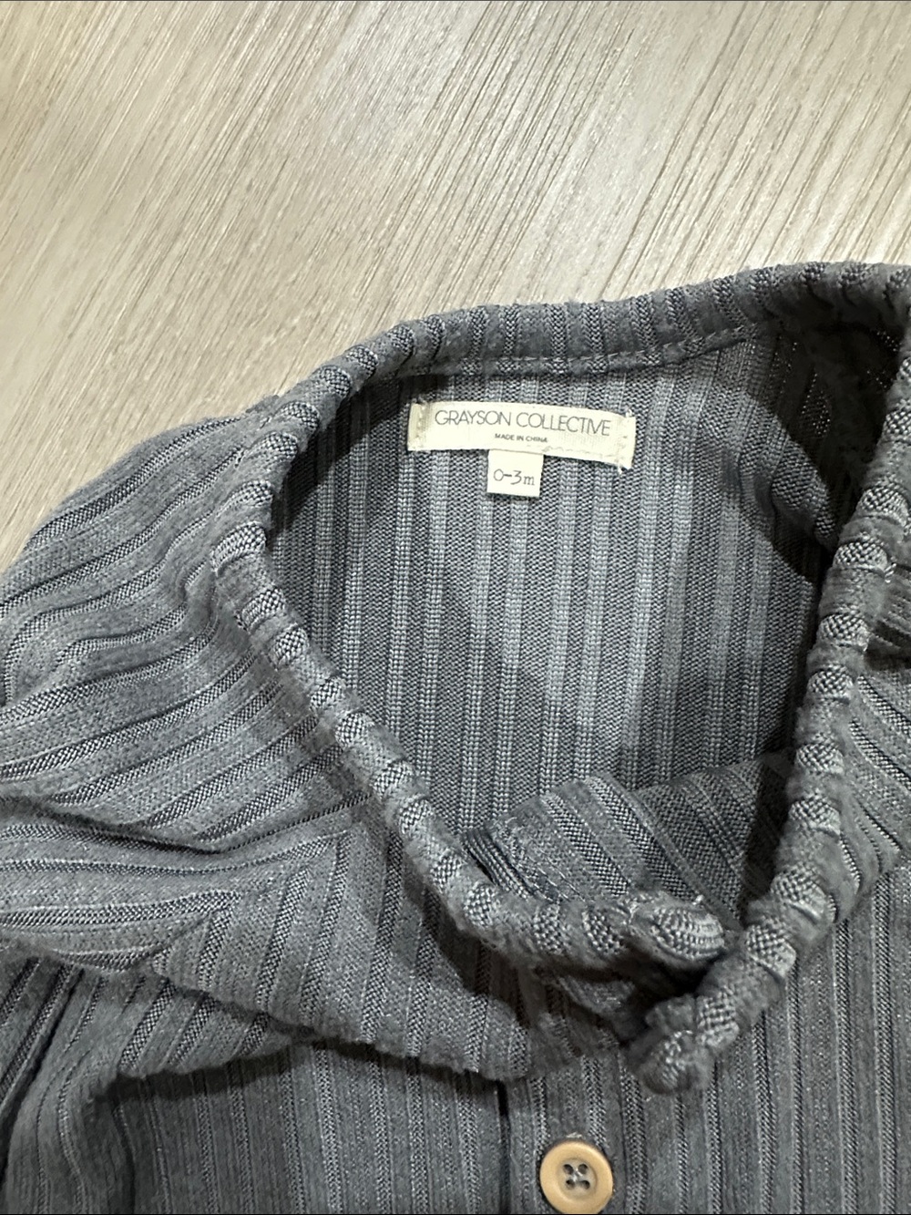 Grayson Collective Grey Ribbed Onsie *NWOT - Picture 3 of 3